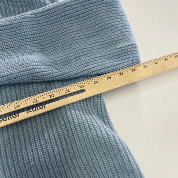 Suboo Sweater Womens Large Blue Isla Oversized Knit Turtleneck Cozy - Picture 11 of 12